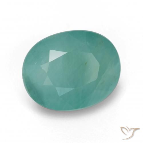 Grandidierite Verde schiuma di mare naturale da 6.01 ct, Ovale, SI-I1