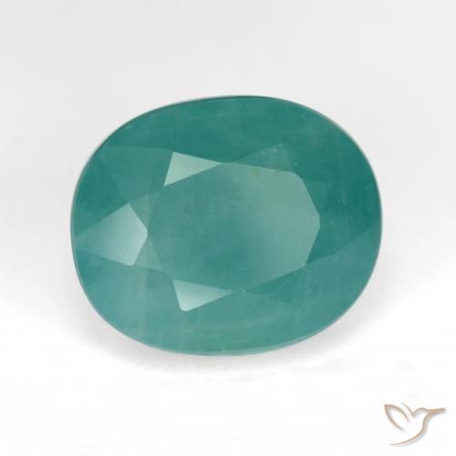 Grandidierite Blu verdastro naturale da 5.92 ct, Ovale, SI