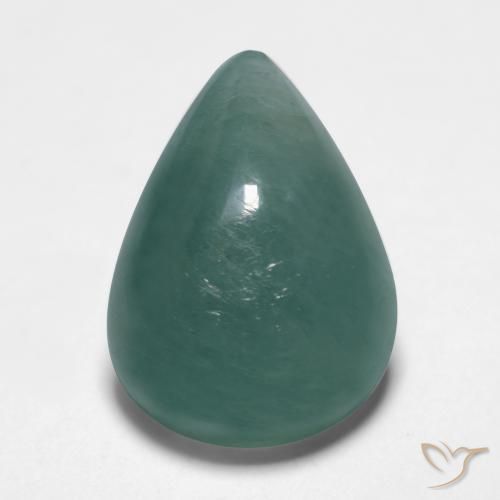 Grandidierite Blu verdastro naturale da 9.07 ct, Forma a pera, Traslucido