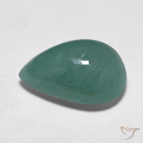 Grandidierite Blu verdastro naturale da 9.07 ct, Forma a pera, Traslucido