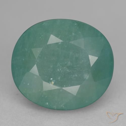11.37ct Naturale Azzurro verde chiaro Grandidierite, Ovale, SI-I1