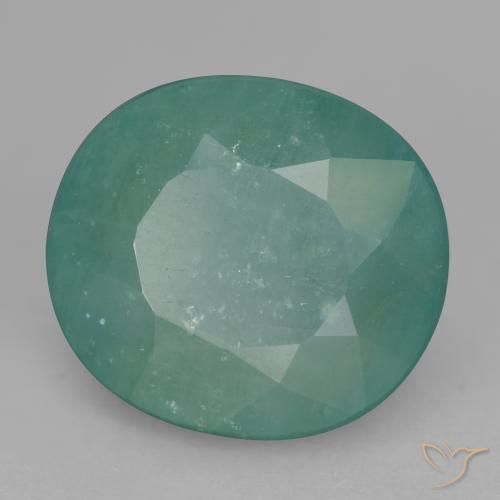 Grandidierite Azzurro verde chiaro naturale da 11.37 ct, Ovale, SI-I1