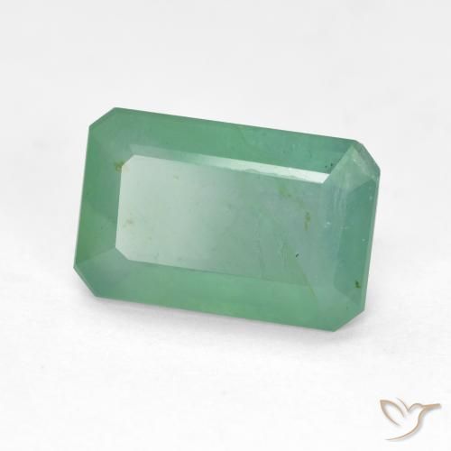 Grandidierite blu verdastro naturale da 2,41 ct, taglio smeraldo, VS-SI