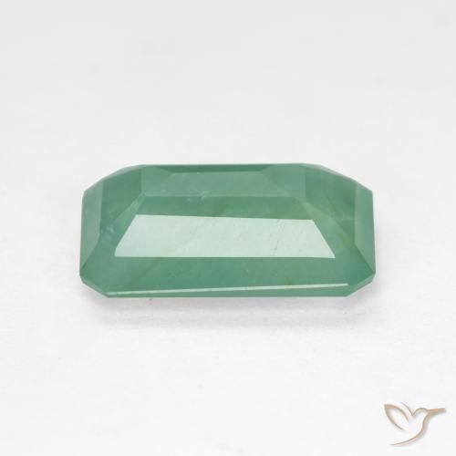 Grandidierite blu verdastro naturale da 2,41 ct, taglio smeraldo, VS-SI