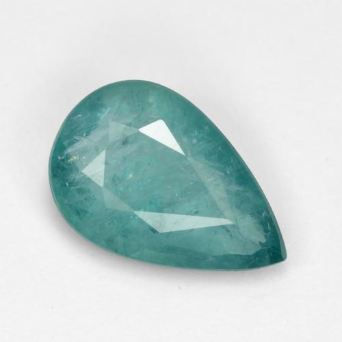Grandidierite blu medio-scuro verde naturale da 1,04 ct, taglio a pera, VS-SI