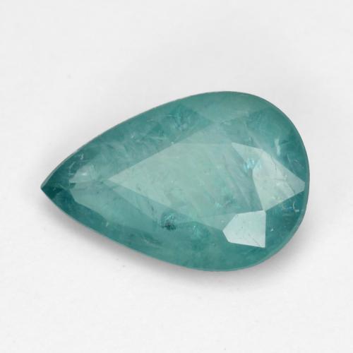 Grandidierite blu medio-scuro verde naturale da 1,04 ct, taglio a pera, VS-SI
