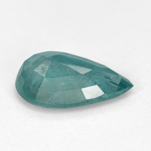 Grandidierite blu medio-scuro verde naturale da 1,04 ct, taglio a pera, VS-SI
