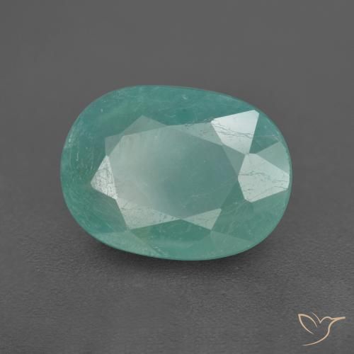 Grandidierite Blu verdastro naturale da 2.64 ct, Ovale, SI