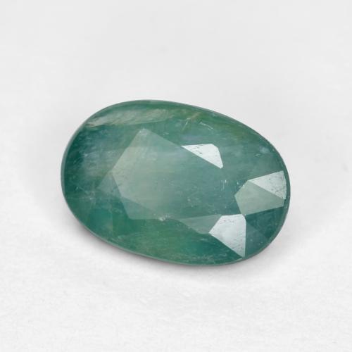 Grandidierite blu verde scuro naturale da 0,74 ct, taglio ovale, SI