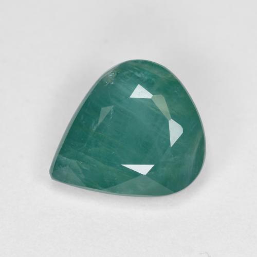 Grandidierite Blu Verde Scuro naturale da 1.69 ct, Forma a pera, VS-SI