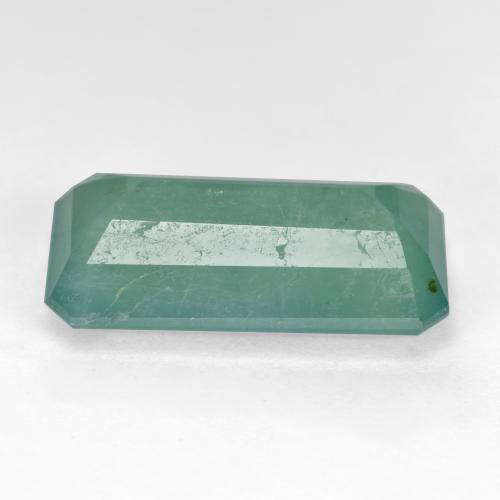 Grandidierite verde bluastro medio naturale da 7,50 ct, taglio smeraldo, VS-SI