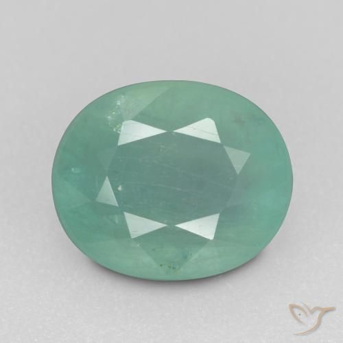 Grandidierite Blu verde naturale da 1.64 ct, Ovale, SI