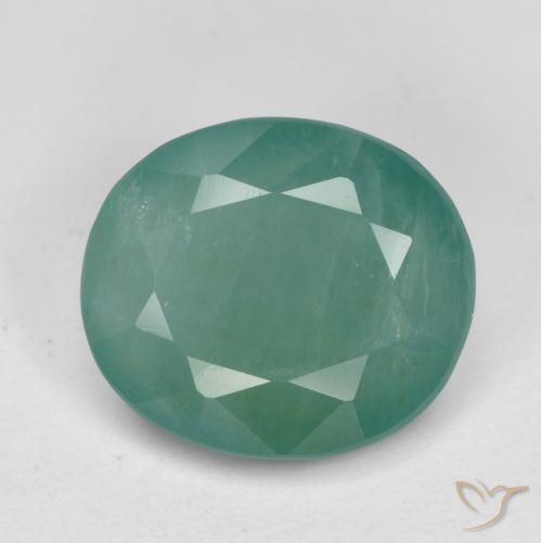 3.53ct Naturale Medio Verde Blu Grandidierite, Ovale, SI