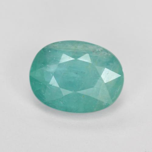 Grandidierite Blu verde naturale da 1.28 ct, Taglio ovale, SI-I1