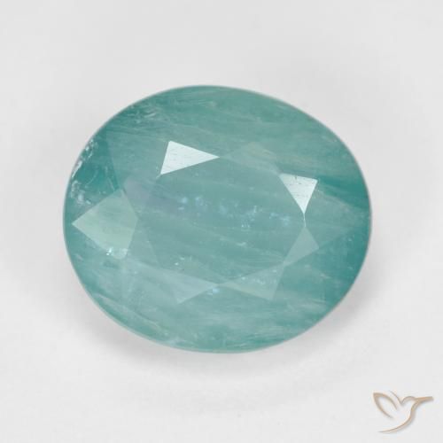 3.15ct Naturale Verde schiuma di mare Grandidierite, Ovale, SI-I1