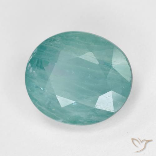 Grandidierite Verde schiuma di mare naturale da 3.15 ct, Ovale, SI-I1