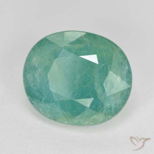 Grandidierite Verde bluastro medio naturale da 6.31 ct, Ovale, SI-I1