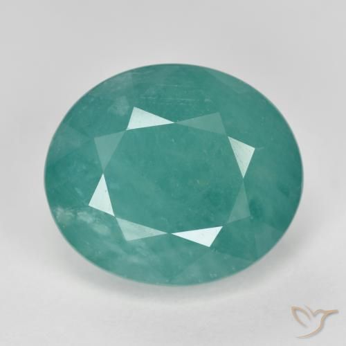 8.89ct Naturale Medio Verde Blu Grandidierite, Ovale, SI-I1