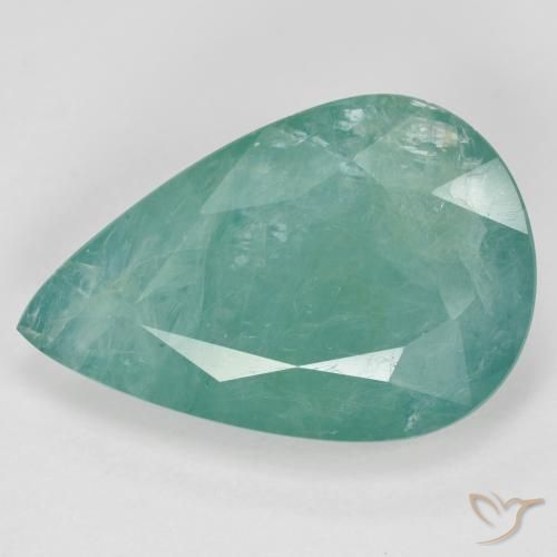 Grandidierite Azzurro Verde naturale da 9.80 ct, Forma a pera, SI-I1