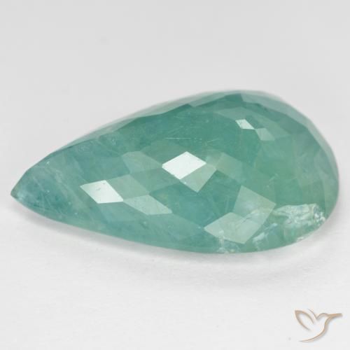 Grandidierite Azzurro Verde naturale da 9.80 ct, Forma a pera, SI-I1