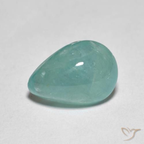 Grandidierite Medio Verde Blu naturale da 2.86 ct, Forma a pera, Traslucido