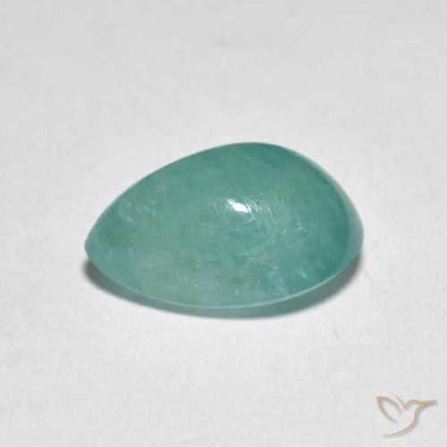 Grandidierite Medio Verde Blu naturale da 2.86 ct, Forma a pera, Traslucido