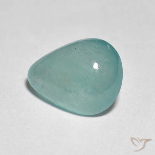 Grandidierite Blu Medio Verde naturale da 2.79 ct, Forma a pera, Traslucido