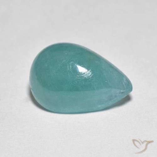 Grandidierite blu verdastro naturale da 3,53 ct, taglio a pera, traslucido