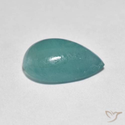 Grandidierite blu verdastro naturale da 3,53 ct, taglio a pera, traslucido