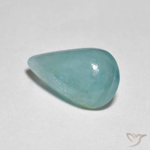 Grandidierite Azzurro Verde naturale da 2.76 ct, Forma a pera, Traslucido
