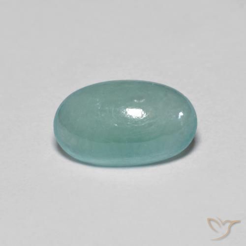 1.07ct Naturale Verde chiaro Bluastro Grandidierite, Ovale, Traslucido