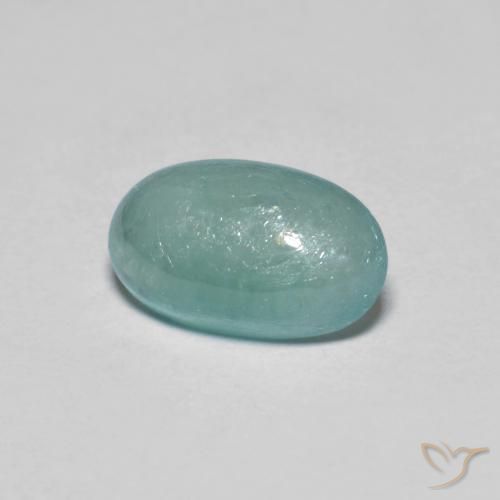 Grandidierite Verde chiaro Bluastro naturale da 1.07 ct, Ovale, Traslucido