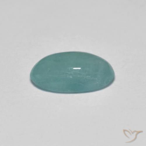 Grandidierite Verde chiaro Bluastro naturale da 1.07 ct, Ovale, Traslucido