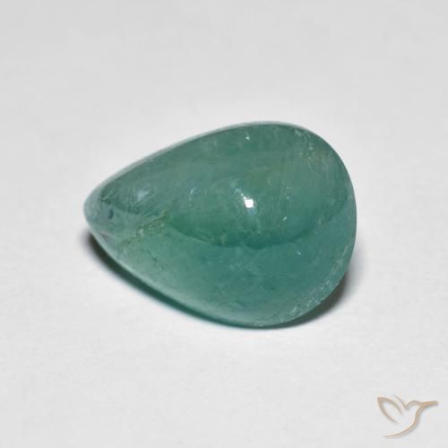 Grandidierite Blu verdastro naturale da 4.13 ct, Forma a pera, Traslucido