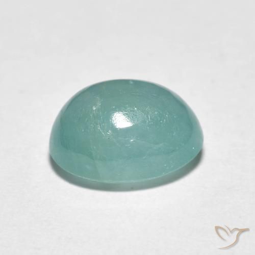 Grandidierite Verde chiaro Bluastro naturale da 3.11 ct, Ovale, Traslucido
