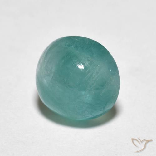 Grandidierite Blu verdastro naturale da 2.43 ct, Rotondo, Traslucido
