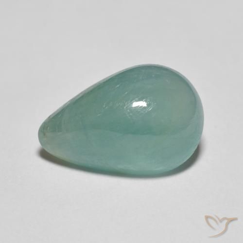 Grandidierite Verde chiaro Bluastro naturale da 4.27 ct, Forma a pera, Traslucido