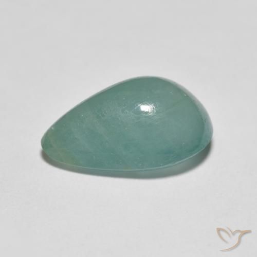 Grandidierite Verde chiaro Bluastro naturale da 4.27 ct, Forma a pera, Traslucido