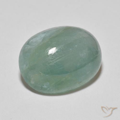 Grandidierite Azzurro verde chiaro naturale da 8.65 ct, Ovale, Traslucido
