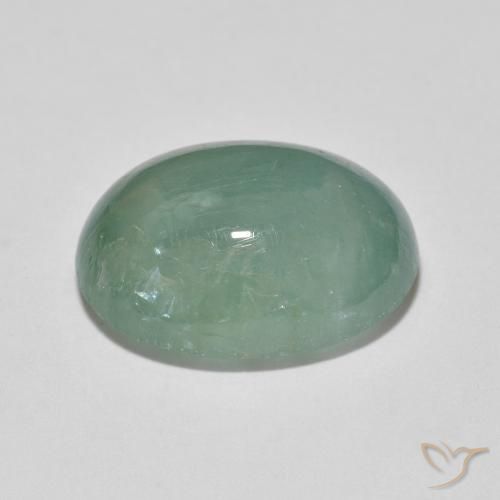 Grandidierite Azzurro verde chiaro naturale da 8.65 ct, Ovale, Traslucido