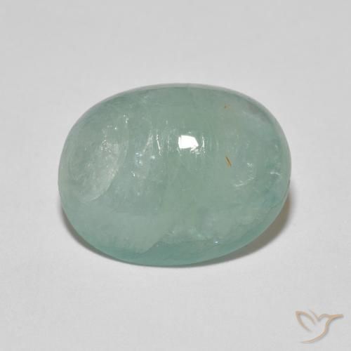 6.72ct Naturale Blu verdastro pallido Grandidierite, Ovale, Traslucido