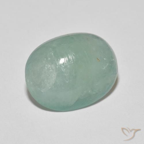 Grandidierite Blu verdastro pallido naturale da 6.72 ct, Ovale, Traslucido
