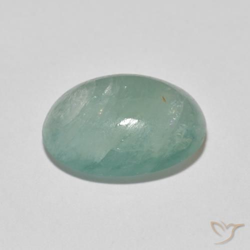 Grandidierite Blu verdastro pallido naturale da 6.72 ct, Ovale, Traslucido