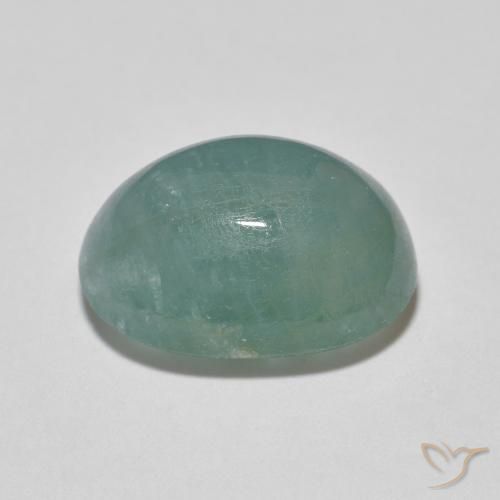 Grandidierite Verde chiaro Bluastro naturale da 9.51 ct, Ovale, Traslucido