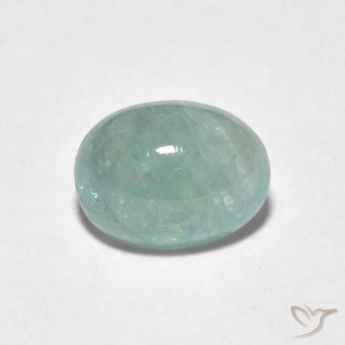 1.82ct Naturale Blu verdastro pallido Grandidierite, Ovale, Traslucido