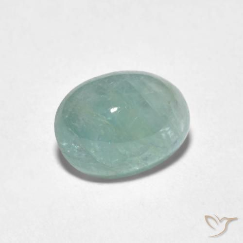 Grandidierite Blu verdastro pallido naturale da 1.82 ct, Ovale, Traslucido