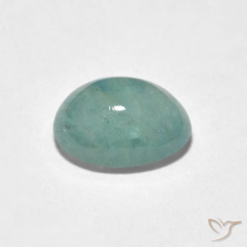 Grandidierite Blu verdastro pallido naturale da 1.82 ct, Ovale, Traslucido