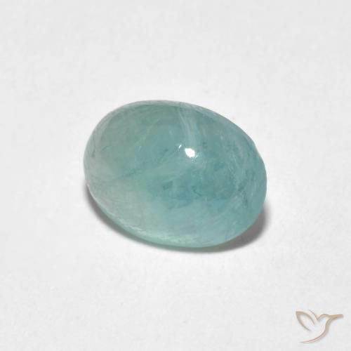 Grandidierite Schiuma di mare pallido naturale da 1.50 ct, Ovale, Traslucido