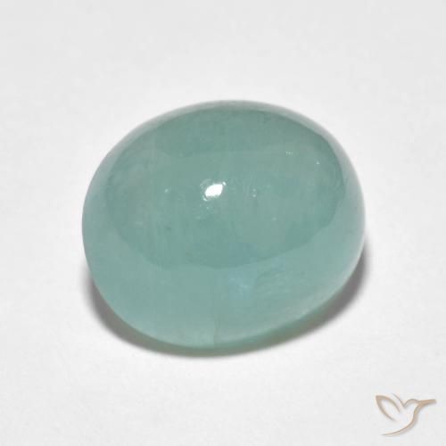 Grandidierite Verde chiaro Bluastro naturale da 6.15 ct, Ovale, Traslucido