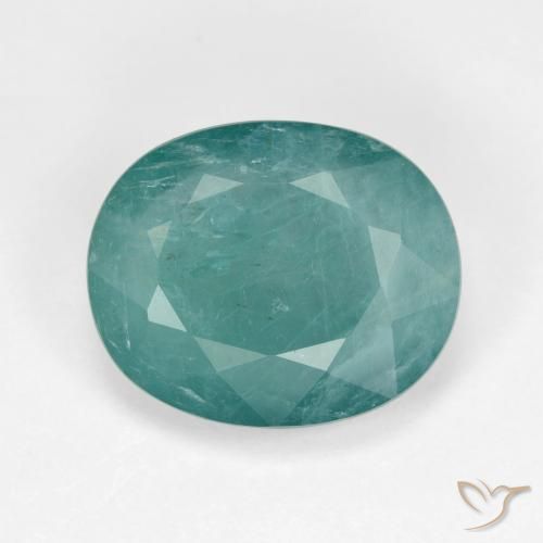 Grandidierite blu medio-scuro verde naturale da 6,50 ct, taglio ovale, traslucido